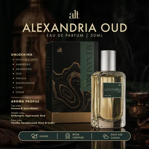 ALT Perfumery - Alexandria Oud EDP 50ml | Unisex Perfume - Alexandria Oud