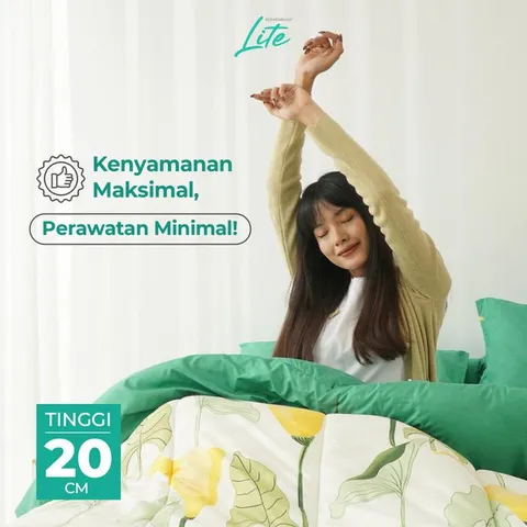 Kintakun Sprei Set LITE 100/120/160/180 Special Minimalis Bunga Microfiber Tinggi 20 cm - Multuvariant