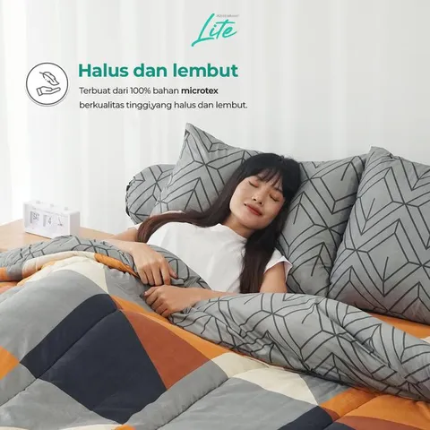 Kintakun Sprei Set LITE 100/120/160/180 Special Minimalis Bunga Microfiber Tinggi 20 cm - Multuvariant