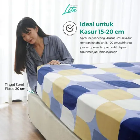Kintakun Sprei Set LITE 100/120/160/180 Special Minimalis Bunga Microfiber Tinggi 20 cm - Multuvariant