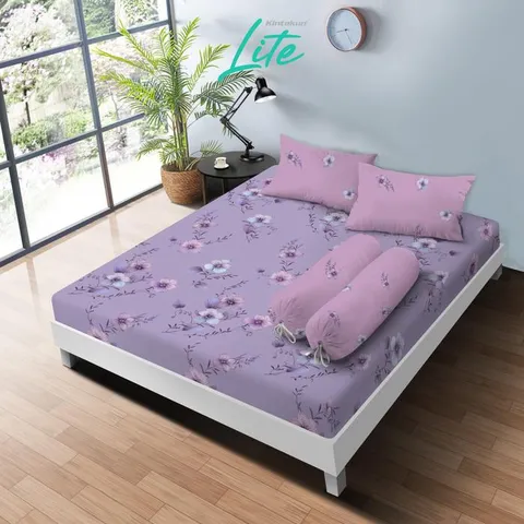 Kintakun Sprei Set LITE 100/120/160/180 Special Minimalis Bunga Microfiber Tinggi 20 cm - Multuvariant
