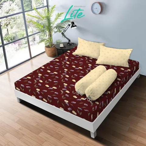 Kintakun Sprei Set LITE 100/120/160/180 Special Minimalis Bunga Microfiber Tinggi 20 cm - Multuvariant