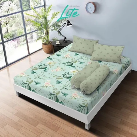 Kintakun Sprei Set LITE 100/120/160/180 Special Minimalis Bunga Microfiber Tinggi 20 cm - Multuvariant