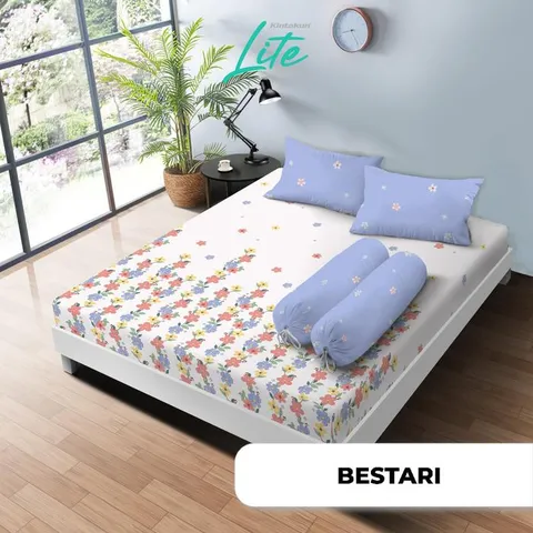 Kintakun Sprei Set LITE 100/120/160/180 Special Minimalis Bunga Microfiber Tinggi 20 cm - Multuvariant