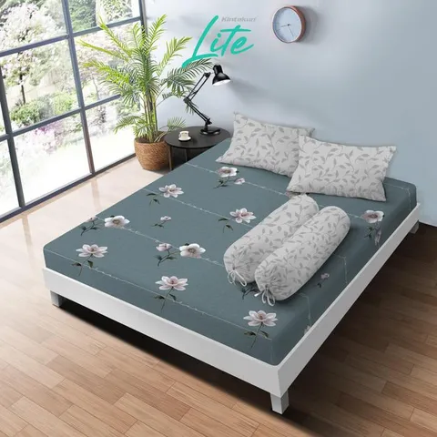 Kintakun Sprei Set LITE 100/120/160/180 Special Minimalis Bunga Microfiber Tinggi 20 cm - Multuvariant
