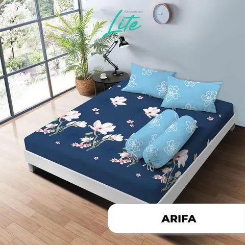 [BEST SELLER] Kintakun New LITE Sprei Set Special Minimalis Bunga Microfiber 20 cm Bantal Kain - Multivariant