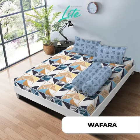 [BEST SELLER] Kintakun New LITE Sprei Set Special Minimalis Bunga Microfiber 20 cm Bantal Kain - Multivariant