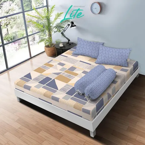 [BEST SELLER] Kintakun New LITE Sprei Set Special Minimalis Bunga Microfiber 20 cm Bantal Kain - Multivariant