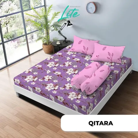 [BEST SELLER] Kintakun New LITE Sprei Set Special Minimalis Bunga Microfiber 20 cm Bantal Kain - Multivariant