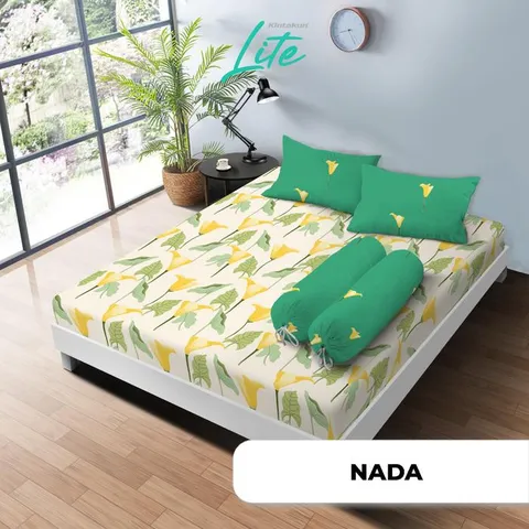 [BEST SELLER] Kintakun New LITE Sprei Set Special Minimalis Bunga Microfiber 20 cm Bantal Kain - Multivariant