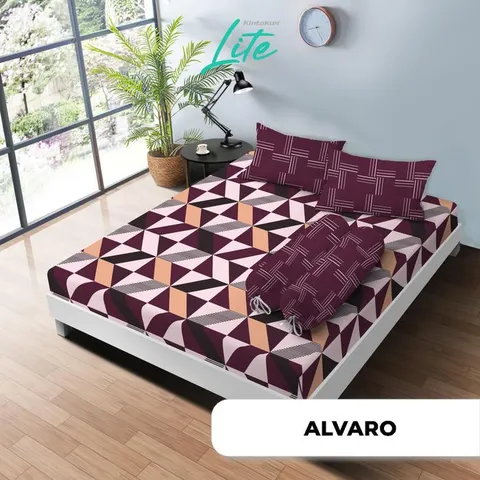 [BEST SELLER] Kintakun New LITE Sprei Set Special Minimalis Bunga Microfiber 20 cm Bantal Kain - Multivariant