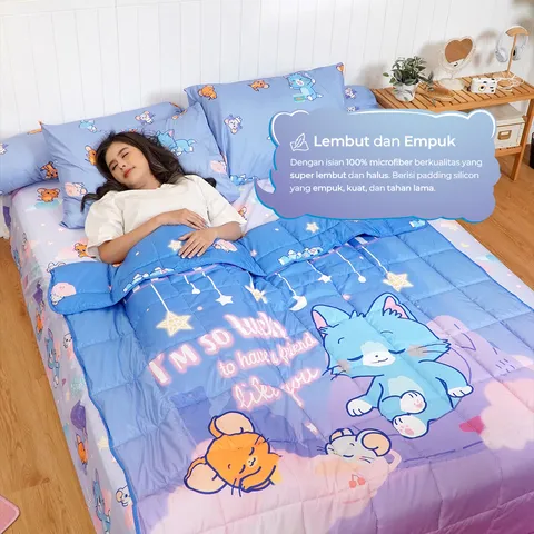 Kintakun Tom And Jerry Gokko Series Travel Blanket 150 x 200 Dluxe Microfiber