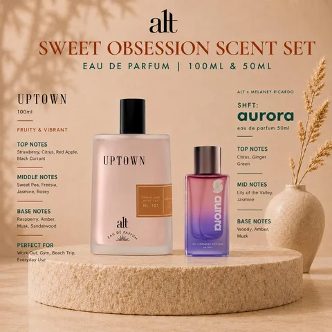 ALT Perfumery - Sweet Obsession Scent Set | Uptown EDP 100ml | SHFT Aurora EDP 50ml