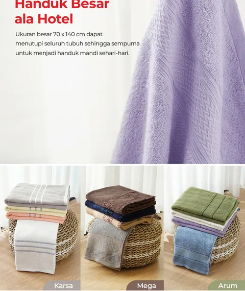 [BEST SELLER] Kintakun Handuk Mandi Dewasa Cotton Pile Towel DLUXE 70x140