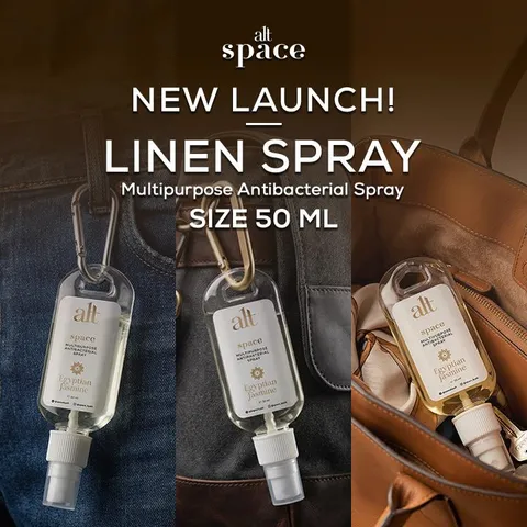 ALT | [50ml] Linen Spray SPACE by Alt Perfumery - Multipurpose Antibacterial Spray - Jasmine 50ml