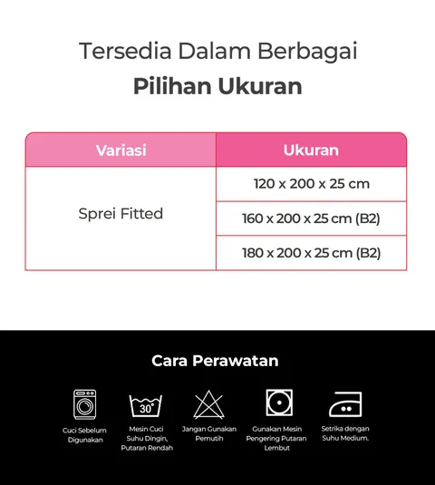 Kintakun D’LUXE The Powerpuff Girls Sprei Fitted 25 cm Multivariant - Kain Breathable & Anti Gerah dengan Extra Karet dan Tali Guling Terpasang