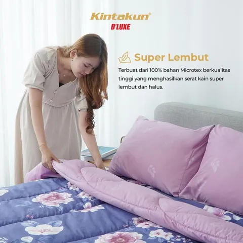 [NEW ARRIVAL'] - Sprei Hi-Breath 100/120/160/180 Kintakun DLUXE Tinggi 25cm Microtex – Lembut, Adem & double karet - Multivariant