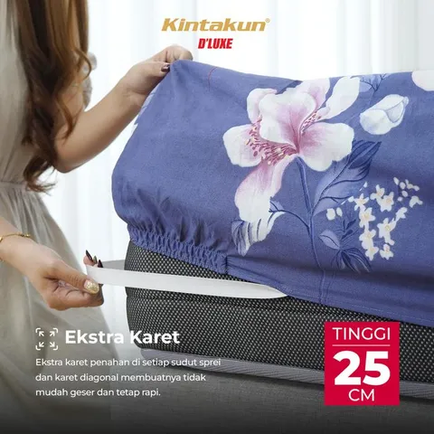 [NEW ARRIVAL'] - Sprei Hi-Breath 100/120/160/180 Kintakun DLUXE Tinggi 25cm Microtex – Lembut, Adem & double karet - Multivariant