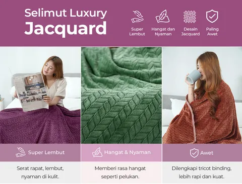[RESTOCK!!] Kintakun Selimut Lembut & Mewah Luxury 160x200cm Colourfull