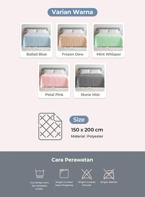 [NEW] Kintakun Dluxe Selimut Dingin Anti Gerah Snowy Blanket 150 x 200 cm Multivarian